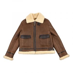 Blouson cuir Helstons Bombardier Thunder S&Atilde;&copy;rie Limit&Atilde;&copy;e marron- XS