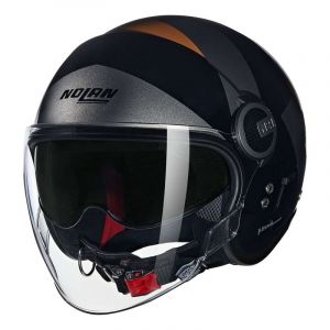 Casque jet Nolan N21 Visor 06 Tangente 352 noir/gris/terra brillant- M
