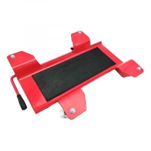 Chariot range moto universel rouge Brazoline sur roulettes