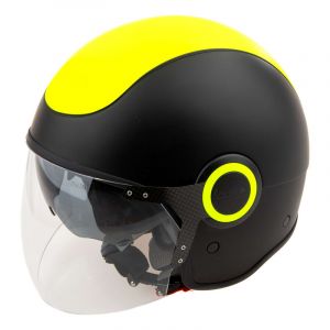 Casque jet Vespa VJ jaune fluo- S