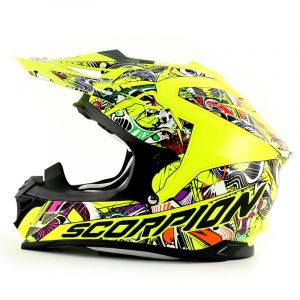 Casque cross Scorpion VX-15 EVO AIR Vector Jaune fluo- S