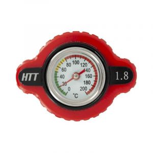 Bouchon de radiateur rouge renforc&Atilde;&copy; avec jauge de temp&Atilde;&copy;rature int&Atilde;&copy;g