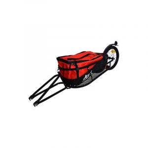 Remorque vÃ©lo 16'' monoroue utilitaire + sac fixation axe de roue