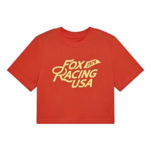 Crop top Fox Racing W Fox Usa Baby blood orange- S