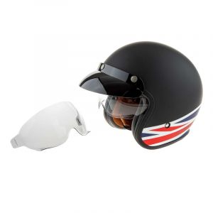 Casque jet Helstons Union Jack noir- L