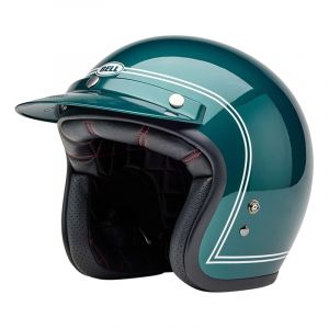 Casque jet Bell Custom 500 Steve McQueen Riverside metallic green- XL