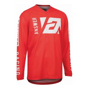 Maillot cross Answer A22 Syncron Merge rouge/blanc- XL