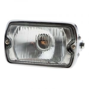 Phare rectangulaire chromÃ© verre transparent Cyclo