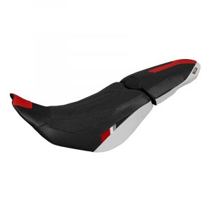 Housse de selle Tappezzeria Thar Ultragrip noire/blanche/rouge Ducati