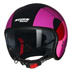 Casque jet Nolan N21 06 Bicromo 346 noir/violet/rouge- S