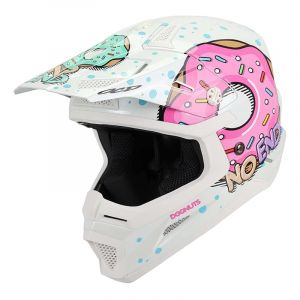Casque cross enfant Noend Donuts blanc- Y-M