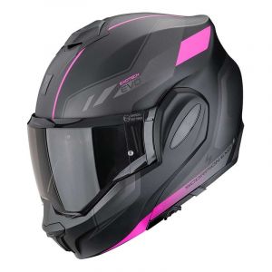 Casque modulable Scorpion Exo-Tech Evo Socius noir/rose mat- M
