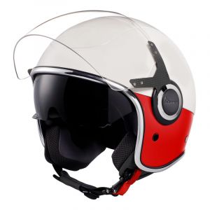Casque jet Vespa VJ blanc/rouge- XS