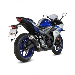 Silencieux MIVV GP inox noir casquette inox Yamaha YZF-R3 15-17