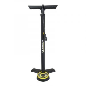 Pompe Ã  pied Michelin jaune/noir (avec manomÃ¨tre 11 bars)