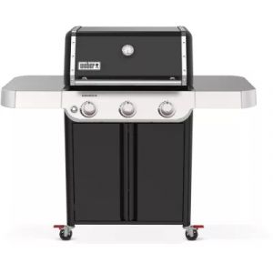 Barbecue gaz WEBER Genesis E-315 noir inox 3 br&ucirc;leurs sur chariot, 68x48 cm