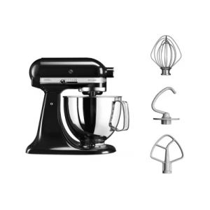 Robot p&acirc;tissier KITCHENAID 5KSM125EOB Artisan Noir Onyx,  4,8 L, bol avec poign&eacute;e, 300 watts