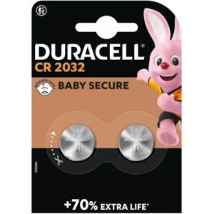 Pile DURACELL Lithium DL/CR 2032, pack de 2 unit&eacute;s