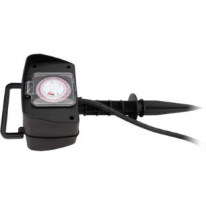 Multiprise ZENITECH 1.5m piquet 2 prises 16A + programmateur