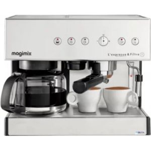 Expresso combin&eacute; cafeti&egrave;re MAGIMIX 11423 AUTO CHROME MAT
