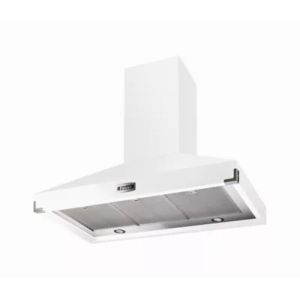 Hotte d&eacute;corative murale FALCON PKR110 SUP EXT BLANC POLAIRE NICKEL