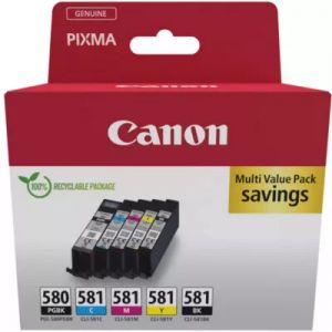 Cartouche d'encre CANON Pack Multipack 5 Originales PGI-580/CLI-581 (Noir + 4 Couleurs) - 2078C005