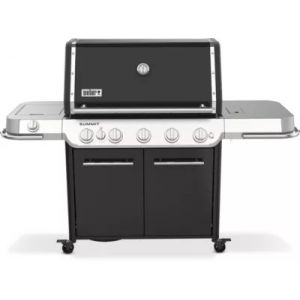 Barbecue gaz WEBER Summit FS38 E black 5 br&ucirc;leurs sur chariot, 91x49 cm r&eacute;chaud lat&eacute;ral