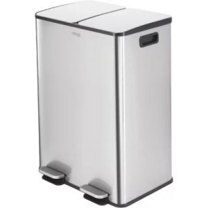 Poubelle tri s&eacute;lectif MIOGO Tri selectif 60L inox