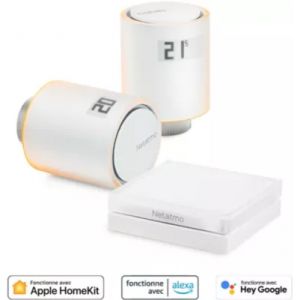 Pack NETATMO 2 tetes termostat.+adaptateur connect&eacute;