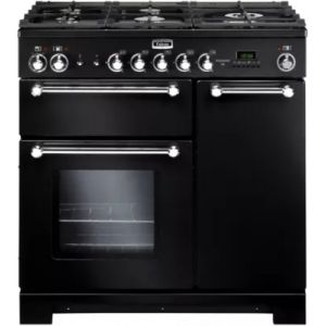 Piano de cuisson gaz FALCON KITCHENER 90 NOIR + WOK ET PLANCHA