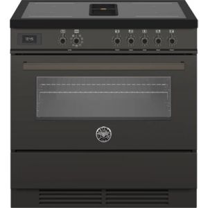 Piano de cuisson induction avec hotte int&eacute;gr&eacute;e BERTAZZONI PROCH94I1ECAT carbone