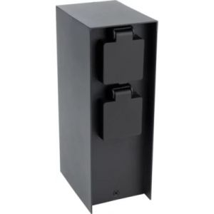 Multiprise ZENITECH de jardin &agrave; fixer 4x16A IP44 alu noir