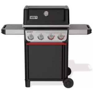 Barbecue gaz WEBER Spirit E-425 mix black grill et plancha sur chariot, 61x45 cm