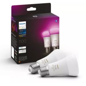 Ampoule LED connect&eacute;e PHILIPS HUE W&C E27 75W x2