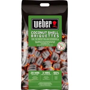 Briquette de charbon WEBER de briquettes 8kg de noix de coco
