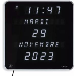 Horloge ORIUM Eph&eacute;m&eacute;ris LED Blanc DST