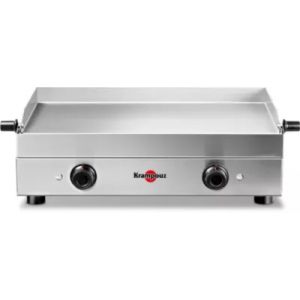 Plancha &eacute;lectrique KRAMPOUZ Saveur inox 2 br&ucirc;leurs &agrave; poser, 64x34 cm
