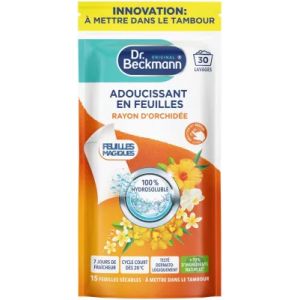 Adoucissant DR BECKMANN Feuilles Magiques - Adoucissant en Feuilles - Rayon d'Orchid&eacute;e x30 lavages