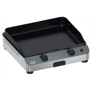 Plancha gaz ENO Fusion 60 Inox 2 br&ucirc;leurs &agrave; poser, 57x39 cm
