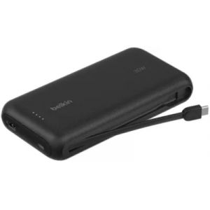 Batterie externe BELKIN 20000 mAh avec cable USB-C int&eacute;gre noir