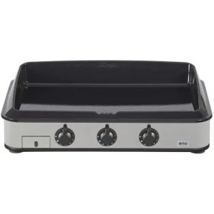 Plancha gaz ENO 80 cm Inox 3 br&ucirc;leurs &agrave; poser, 69x40 cm