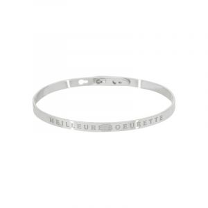 Bracelet à message "Meilleure Soeurette" Laiton argenté