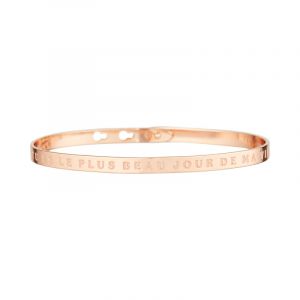 Bracelet à message "Tu esLe Plus Beau Jour de Ma Vie" Laiton rosé