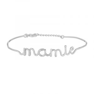 Bracelet à message "Mamie" Laiton argenté