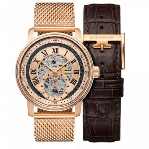 Coffret montre homme Earnshaw DOWNING ES-8119-66 automatique - cadran noir