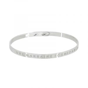 Bracelet à message "Une Marraine Formidable" Laiton argenté