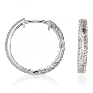 Boucles d'oreilles "Penelope" Or blanc et Diamant