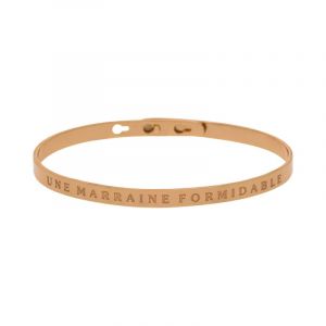 Bracelet à message "Une Marraine Formidable" Laiton rosé