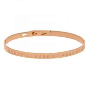 Bracelet à message "Merveilleuse de Mère en Fille" Laiton rosé