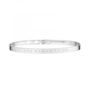 Bracelet à message "Une Maman en Or" Laiton argenté